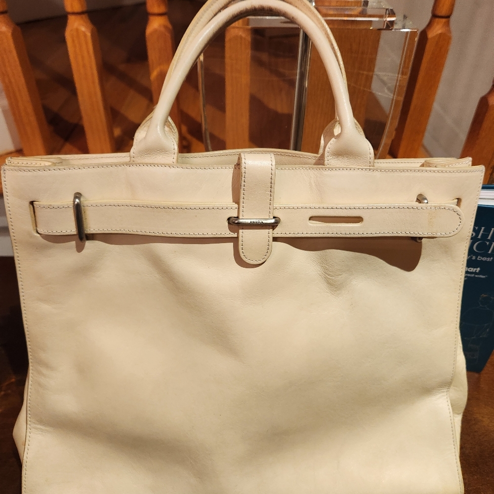 Furla Leather Tote Bag - Ivory